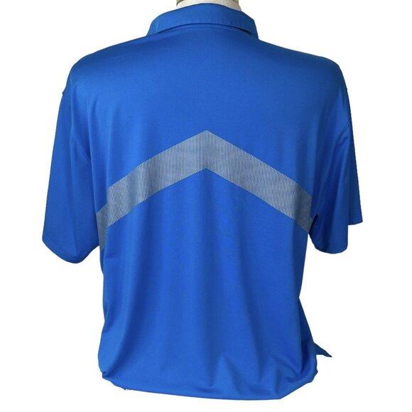 Nike DriFit Golf Polo Shirt Mens 2XL Blue Gray Short Sleeves - Picture 2 of 8